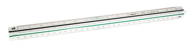 schaalstok Aristo 30 cm wit/groen