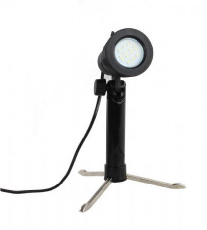 statieflamp led 4W 27 cm staal zwart 2-delig