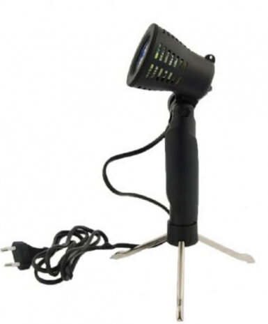 statieflamp led 4W 27 cm staal zwart 2-delig