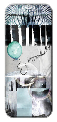 pennenblik Go Lucky 18 x 7,5 cm aluminium zilver