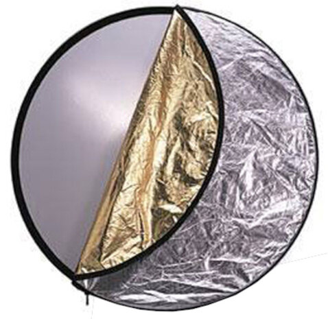 reflectiescherm 5-in-1 30 cm goud/wit/zilver