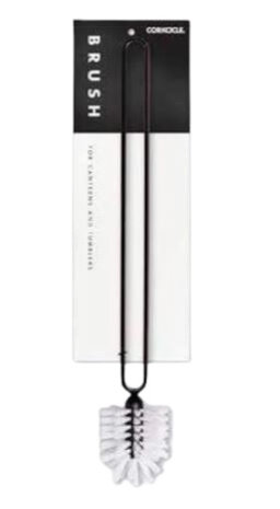 flessenborstel 5 x 5 x 35,6 cm RVS/nylon zwart