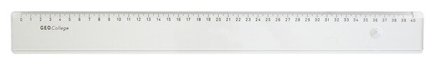 liniaal Geo College 40 cm transparant