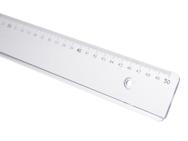 liniaal Geo College 50 cm transparant