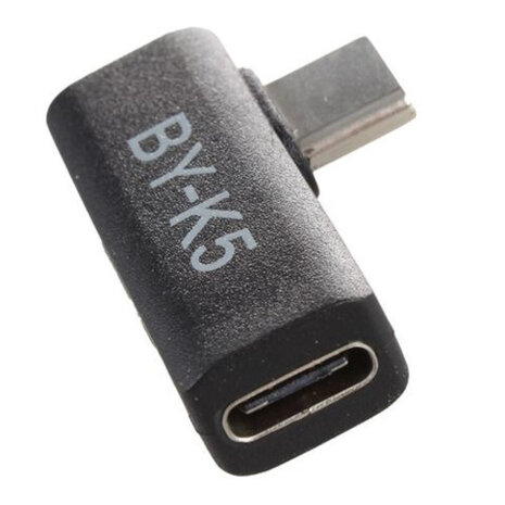 audio hoekadapter BY-K5 universeel Android USB-C zwart