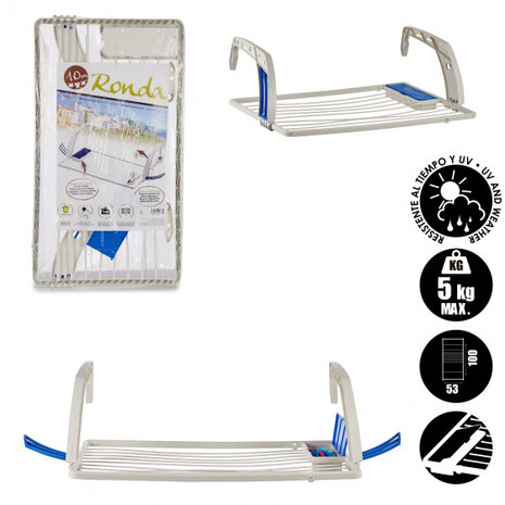 droogrek 98 x 53 x 5 cm 10 meter hars wit