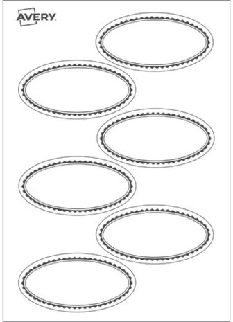 etiketten oplosbaar 55x30 mm papier wit/zwart 18 stuks