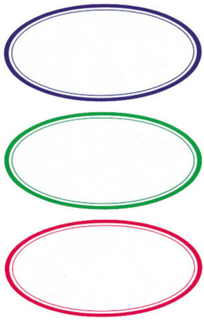 huishoudetiket Zweckform ovaal 35 x 70 mm papier 9 stuks