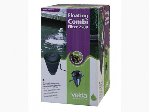 drijvende vijverfilter 2500 13W UV-C 2500 liter