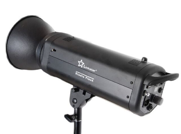 studioflitser LF-500D digitaal staal zwart