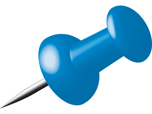 punaise 1 cm staal blauw 40 stuks