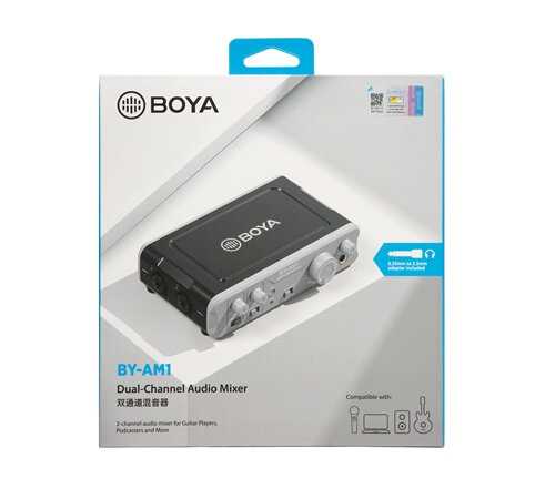 audio-adapter BY-AM1 dual-channel 160 x 105 mm staal zwart