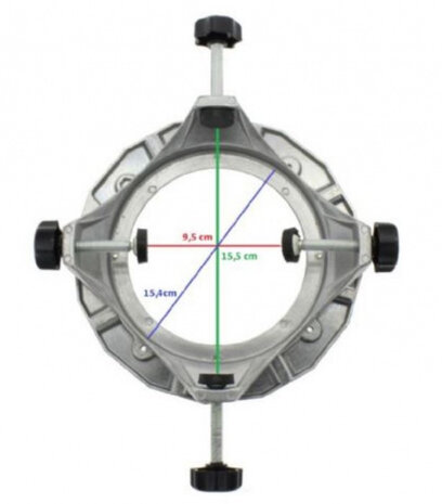 adapterring TW-8A universeel 15 cm staal zilver