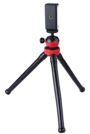 tafelstatief FTR-18 15-29 cm zwart/rood 3-delig