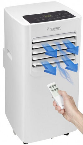 mobiele airco 24m&sup2; koelvermogen 1,4 kW 5.000 BTU/h wit