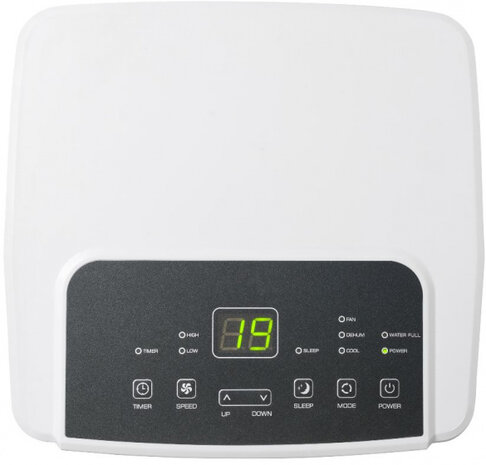 mobiele airco 24m&sup2; koelvermogen 1,4 kW 5.000 BTU/h wit