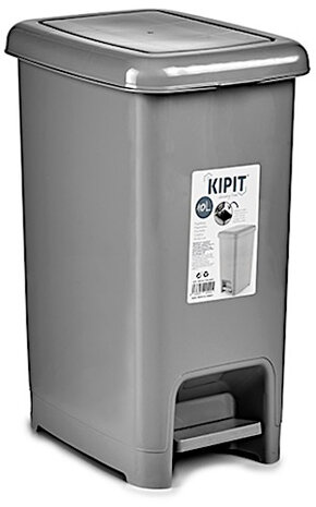 pedaalemmer 10 liter 27 x 34,5 cm grijs