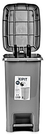 pedaalemmer 10 liter 27 x 34,5 cm grijs