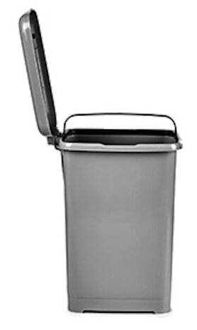 pedaalemmer 10 liter 27 x 34,5 cm grijs