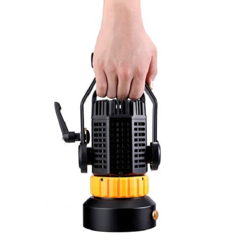 studiolamp mini Fresnel P-12 31 x 15 cm zwart