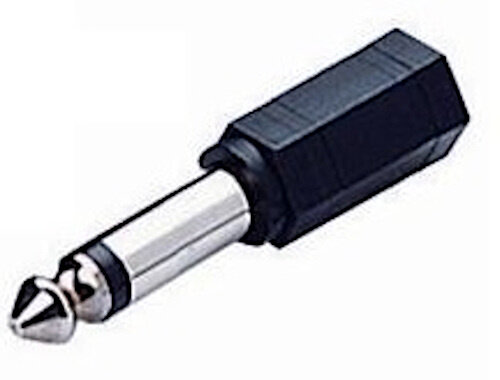 adapter SCA-36 Jackplug van 3,5 naar 6,3 mm zwart