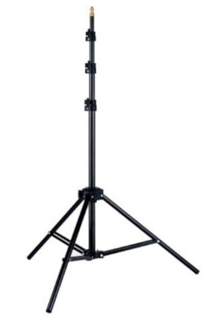 lampstatief LS-806 114-260 cm aluminium zwart