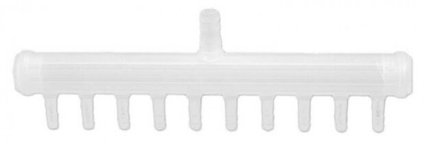 verdeelkraan 10 uitgangen 4/6mm wit