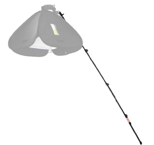 boompole inschuifbaar 63-158 cm aluminium zwart