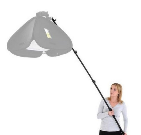 boompole inschuifbaar 63-158 cm aluminium zwart