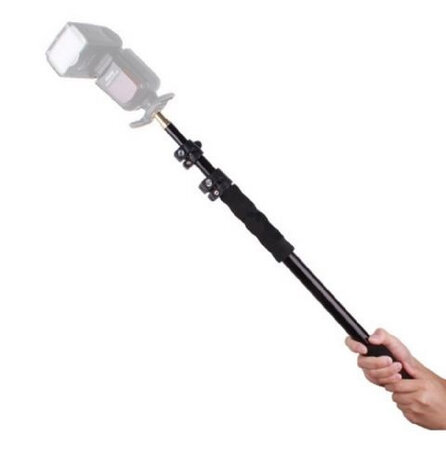 boompole inschuifbaar 63-158 cm aluminium zwart