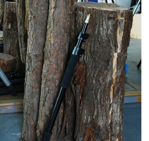 boompole inschuifbaar 63-158 cm aluminium zwart