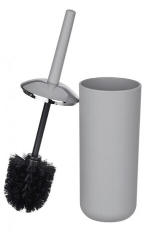 toiletborstelhouder Brazil 10 x 37 cm grijs 2-delig
