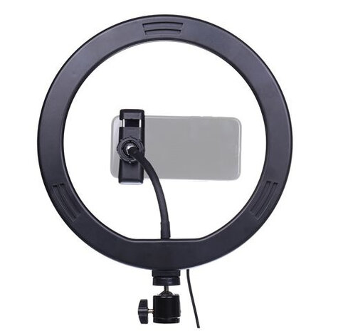 vlogset ringlamp/microfoonhouder led 10W 5-delig