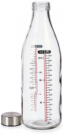 maatbeker 1 liter 27 cm transparant