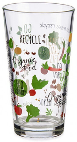 maatbeker biologisch 450 ml kristalglas transparant