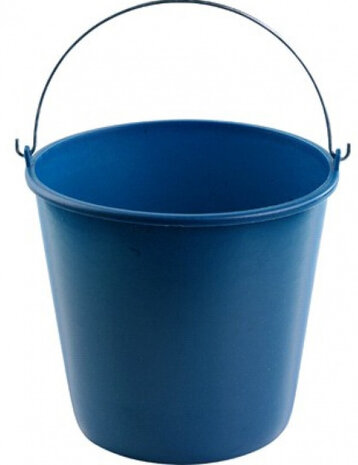 emmer rond 16 liter 32 x 28 cm blauw