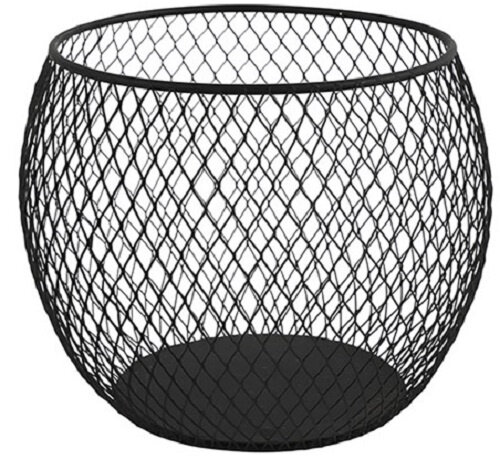 mand Reina 18,5 x 13,5 cm staal/nikkel zwart