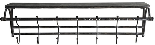 kapstok Dawsen 83 x 25 cm staal/nikkel zwart