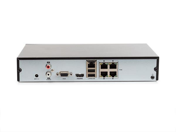 IP-netwerk recorder 65W 4 kanalen staal zwart