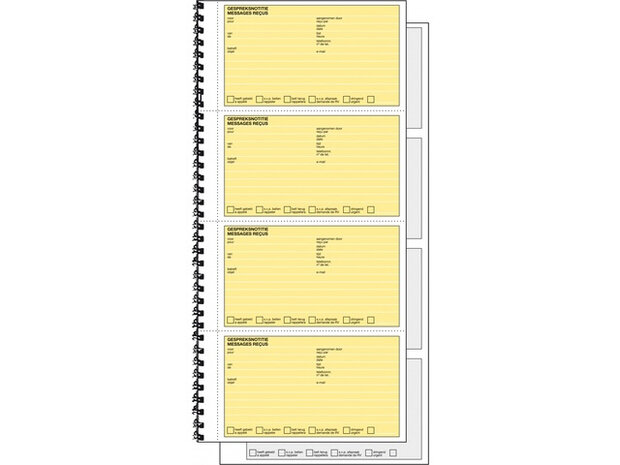 terugbelboek 29,7 x 14 cm papier rood 320 vel