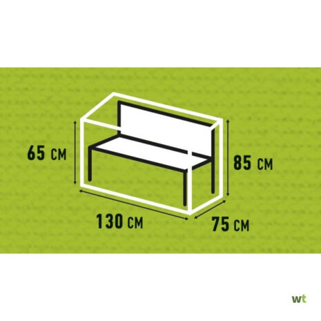tuinbankhoes 130 x 75 x 85 cm polyester grijs