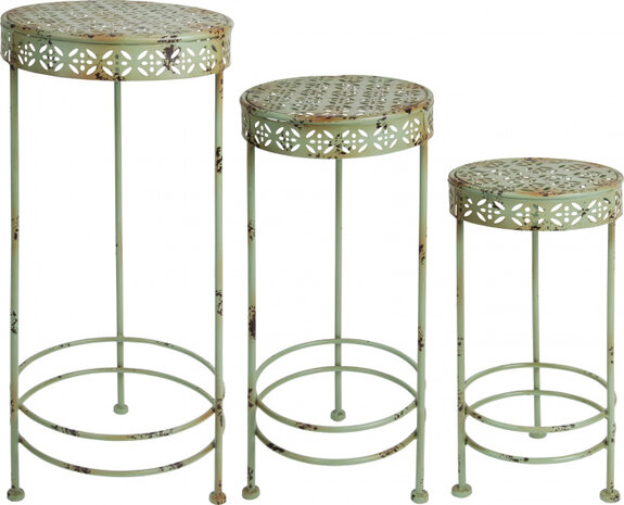 plantenstandaard 49,2/59,5/69,5 cm staal 3 stuks