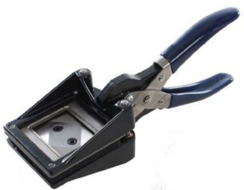 pasfototang 45 x 35 mm staal zwart/blauw