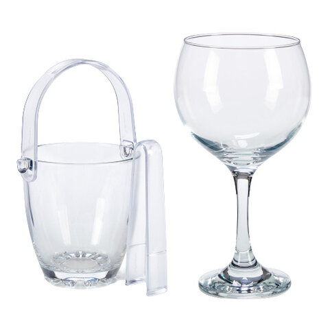 wijnglazenset Ice 630 ml glas transparant 8-delig