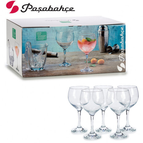 wijnglazenset Ice 630 ml glas transparant 8-delig