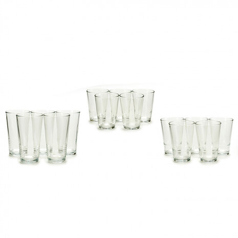 drinkglazenset glas transparant 18-delig