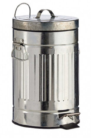 pedaalemmer 7 liter 34,5 cm RVS zilver