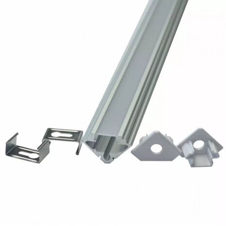 montage kit VT-7104 200 x 1,9 cm aluminium zilver 2 stuks
