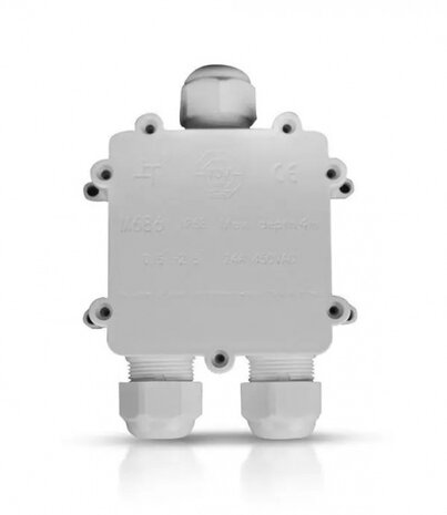 aansluitdoos VT-870 waterdicht 12,6 cm polycarbonaat wit