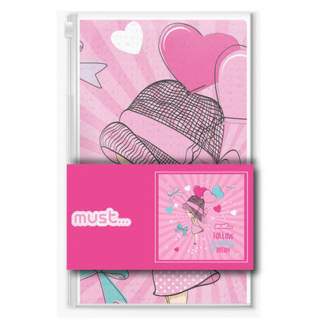 handdoek Balloons junior 30 x 30 cm katoen roze